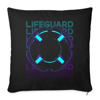 Rettungsschwimmer Retro - Sofakissenbezug 45 x 45 cm - Schwarz - Vorne