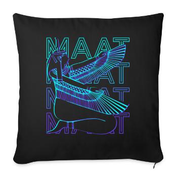 Maat Egyptian Goddess Egyptian Mythology - Sofa pillowcase 17,3'' x 17,3'' (45 x 45 cm) - black - Front