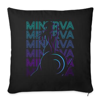 Minerva Déesse romaine Mythologie romaine - Housse de coussin décorative 45 x 45 cm - noir - Devant