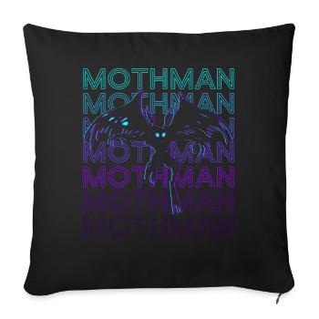 Mothman Crypto Cryptozoology Retro - Sofa pillowcase 17,3'' x 17,3'' (45 x 45 cm) - black - Front