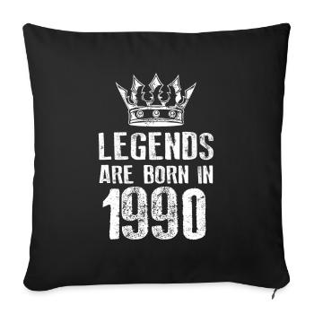 1990 legends born in - Sofa pillowcase 17,3'' x 17,3'' (45 x 45 cm) - black - Front