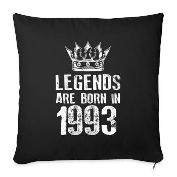 1993 legends born in - Sofa pillowcase 17,3'' x 17,3'' (45 x 45 cm) - black - Front
