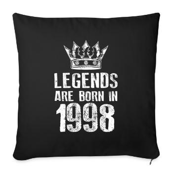 1998 legends born in - Sofa pillowcase 17,3'' x 17,3'' (45 x 45 cm) - black - Front
