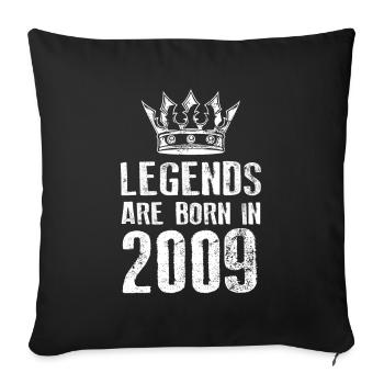 Légendes de 2009 nées en - Housse de coussin décorative 45 x 45 cm - noir - Devant