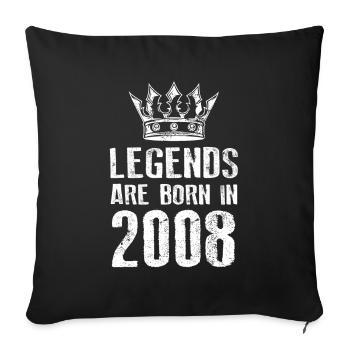 2008 legends born in - Sofa pillowcase 17,3'' x 17,3'' (45 x 45 cm) - black - Front