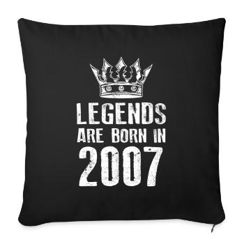 2007 legends born in - Sofa pillowcase 17,3'' x 17,3'' (45 x 45 cm) - black - Front