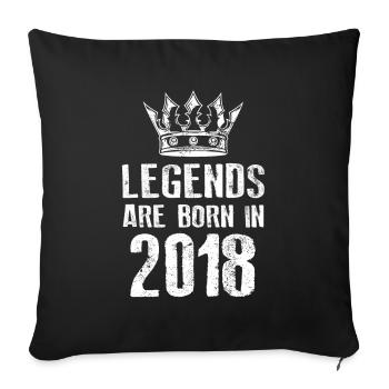 2018 legends born in - Sofa pillowcase 17,3'' x 17,3'' (45 x 45 cm) - black - Front