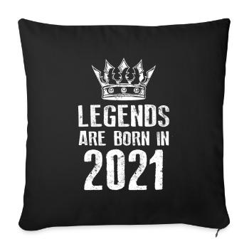 2021 legends born in - Sofa pillowcase 17,3'' x 17,3'' (45 x 45 cm) - black - Front