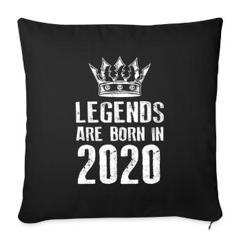 2020 legends born in - Sofa pillowcase 17,3'' x 17,3'' (45 x 45 cm) - black - Front