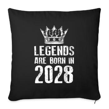 2028 legends born in - Sofa pillowcase 17,3'' x 17,3'' (45 x 45 cm) - black - Front