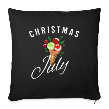 Christmas In July Christmas in July Ice cream - Sofa pillowcase 17,3'' x 17,3'' (45 x 45 cm) - black - Front