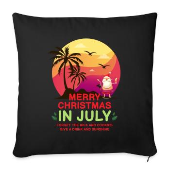 Merry Christmas In July Santa Clause - Sofa pillowcase 17,3'' x 17,3'' (45 x 45 cm) - black - Front