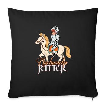 Knight Boy - Offspring Knight - Sofa pillowcase 17,3'' x 17,3'' (45 x 45 cm) - black - Front