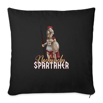 Spartan Warrior Boy - Offspring Spartans - Sofa pillowcase 17,3'' x 17,3'' (45 x 45 cm) - black - Front