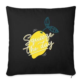 Squeeze The Day LemonAde - Sofa pillowcase 17,3'' x 17,3'' (45 x 45 cm) - black - Front