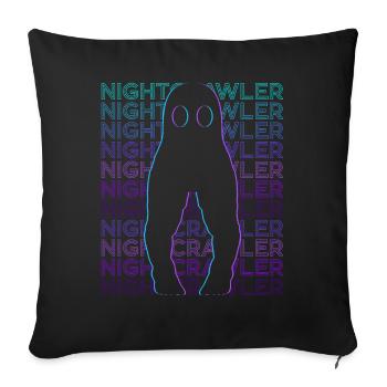 Fresno Nightcrawler Cryptoid Cryptozoology - Sofa pillowcase 17,3'' x 17,3'' (45 x 45 cm) - black - Front