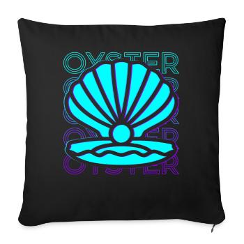 Oyster Retro - Sofa pillowcase 17,3'' x 17,3'' (45 x 45 cm) - black - Front