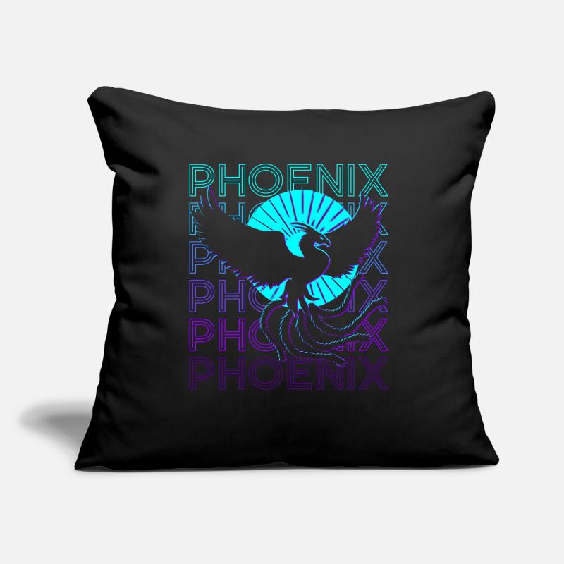 Phoenix Rétro Housse de coussin décorative 45 x 45 cm