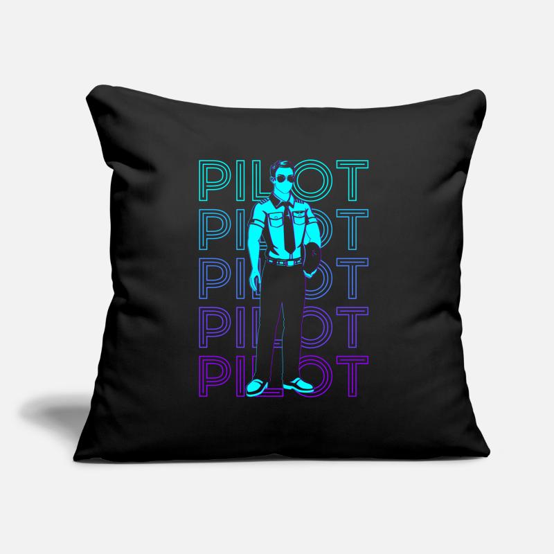 Pilot Aviation Aviator Retro Sofa pillowcase 17,3'' x 17,3'' (45 x 45 cm)