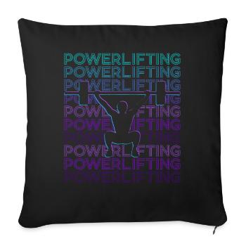 Kraftdreikampf Powerlifter Retro - Sofakissenbezug 45 x 45 cm - Schwarz - Vorne