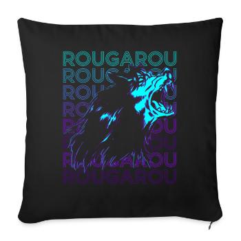 Rougarou Cryptozoology Retro - Sofa pillowcase 17,3'' x 17,3'' (45 x 45 cm) - black - Front