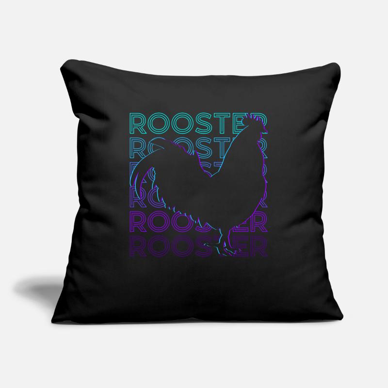 Rooster Chicken Retro Sofa pillowcase 17,3'' x 17,3'' (45 x 45 cm)