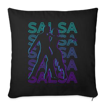Salsa dancing Salsa dancing Salsa dancer Retro - Sofa pillowcase 17,3'' x 17,3'' (45 x 45 cm) - black - Front