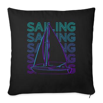 Voile Rétro - Housse de coussin décorative 45 x 45 cm - noir - Devant