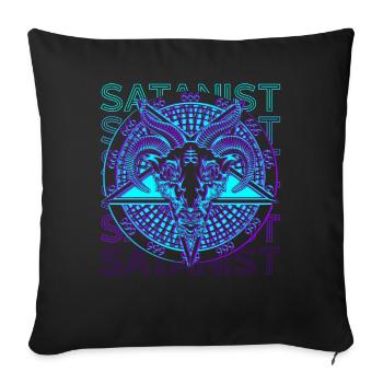 Satanist Satan Baphomet Occultism Cult Pagan - Sofa pillowcase 17,3'' x 17,3'' (45 x 45 cm) - black - Front
