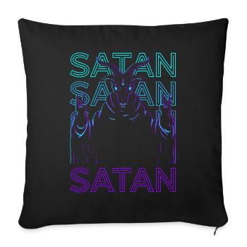 Satan Satanist Baphomet Occultism Cult Pagan - Sofa pillowcase 17,3'' x 17,3'' (45 x 45 cm) - black - Front