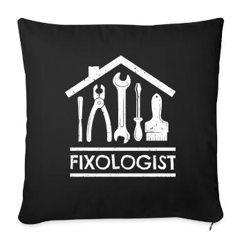 Fixologist Craftsmen DO-IT-YOURSELFers - Sofa pillowcase 17,3'' x 17,3'' (45 x 45 cm) - black - Front
