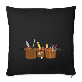 Tool Belt Craftsmen DO-IT-YOURSELFers - Sofa pillowcase 17,3'' x 17,3'' (45 x 45 cm) - black - Front