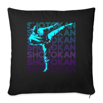 Shotokan Karate Japanese Martial Arts Retro - Sofa pillowcase 17,3'' x 17,3'' (45 x 45 cm) - black - Front