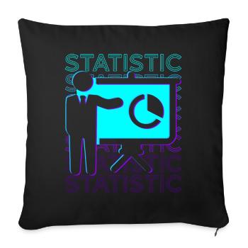 Statistiker Statistikerin Retro - Sofakissenbezug 45 x 45 cm - Schwarz - Vorne