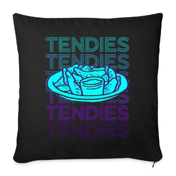 Tendies Chicken Tender Retro - Sofa pillowcase 17,3'' x 17,3'' (45 x 45 cm) - black - Front