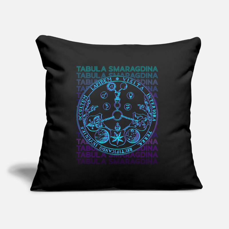 Tabula Emerald Table Hermetic Alchemi Sofa pillowcase 17,3'' x 17,3'' (45 x 45 cm)