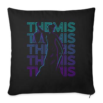 Themis Goddess of Justice Lady Justice - Sofa pillowcase 17,3'' x 17,3'' (45 x 45 cm) - black - Front