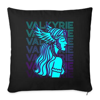 Valkyrie Wikinger Retro - Sofakissenbezug 45 x 45 cm - Schwarz - Vorne
