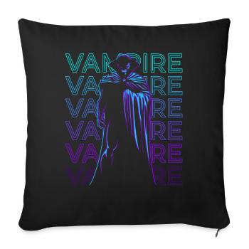 Vampir Blutsauger Retro - Sofakissenbezug 45 x 45 cm - Schwarz - Vorne