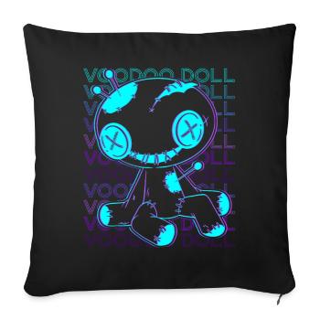 Voodoo Doll Witchcraft Retro - Sofa pillowcase 17,3'' x 17,3'' (45 x 45 cm) - black - Front