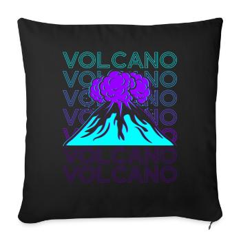 Vulkan Retro - Sofakissenbezug 45 x 45 cm - Schwarz - Vorne