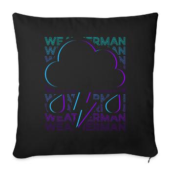 Meteorologist Weather Frog Weather ForecastEr Retro - Sofa pillowcase 17,3'' x 17,3'' (45 x 45 cm) - black - Front