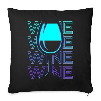 Wine Drinker Wine Drinker Sommelier Winemaker Retro - Sofa pillowcase 17,3'' x 17,3'' (45 x 45 cm) - black - Front