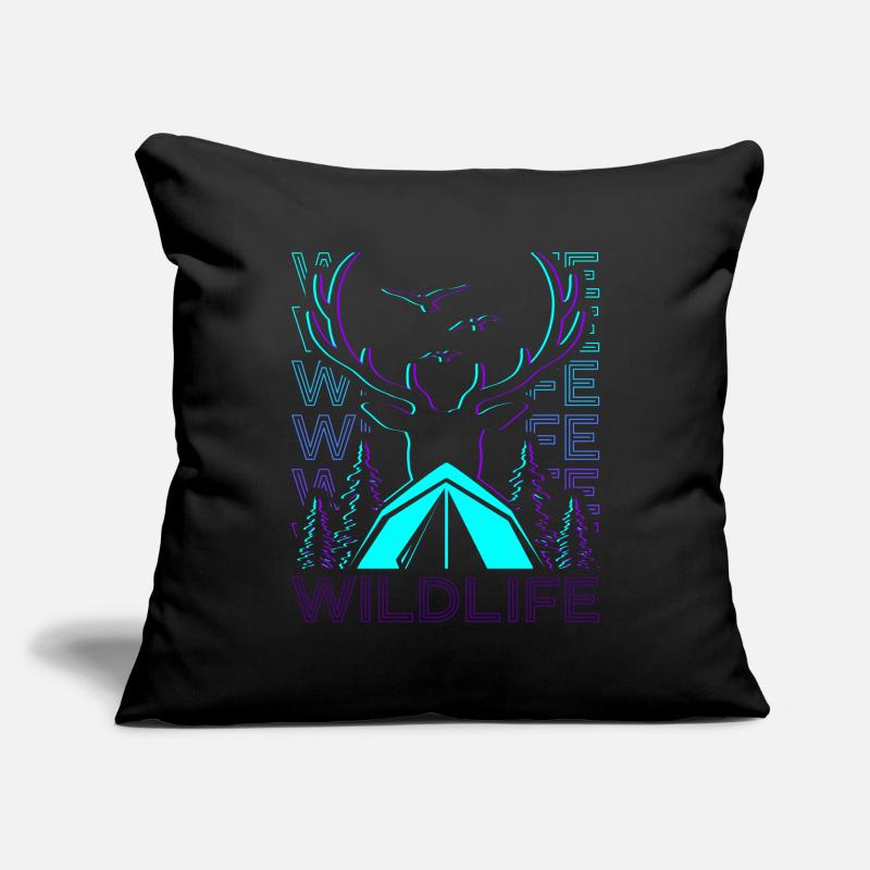 Wildlife Camping Motorhome Retro Sofa pillowcase 17,3'' x 17,3'' (45 x 45 cm)