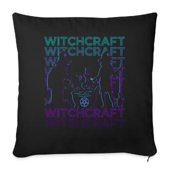 Witchcraft Retro - Sofa pillowcase 17,3'' x 17,3'' (45 x 45 cm) - black - Front