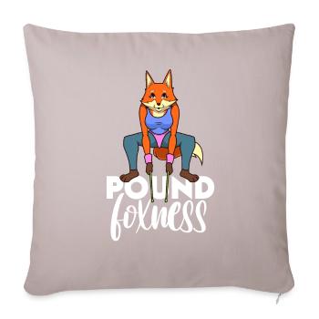 Pound Fitness - Pound Foxness - Sofa pillowcase 17,3'' x 17,3'' (45 x 45 cm) - light taupe - Front