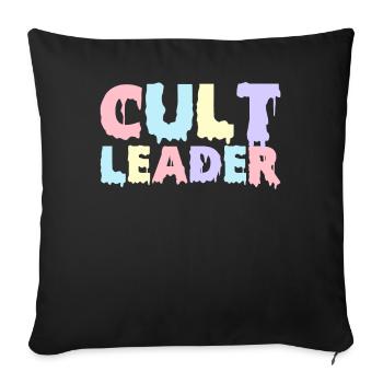 Chef de secte Pastel Goth Occultisme occulte - Housse de coussin décorative 45 x 45 cm - noir - Devant