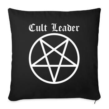Chef de culte Pentagramme Gothique Occulte Goth Occulte - Housse de coussin décorative 45 x 45 cm - noir - Devant