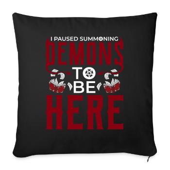 Funny Cult Occult - Sofa pillowcase 17,3'' x 17,3'' (45 x 45 cm) - black - Front