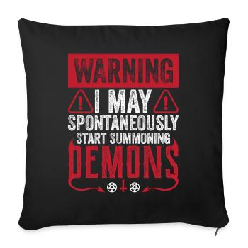 Funny Cult Occult - Sofa pillowcase 17,3'' x 17,3'' (45 x 45 cm) - black - Front